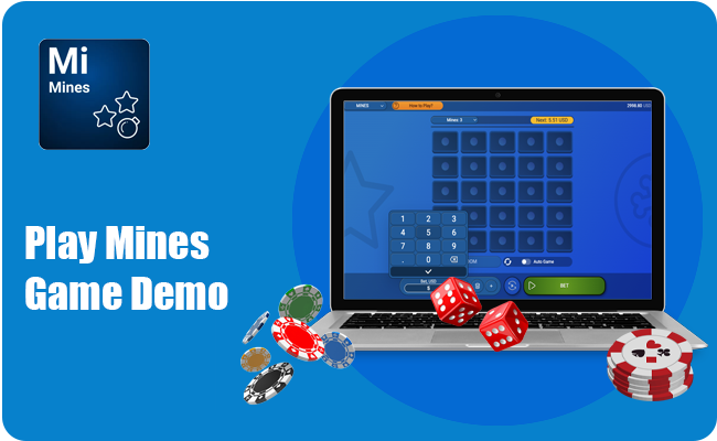 Mines demo game screen — practice for free and learn cashout timing